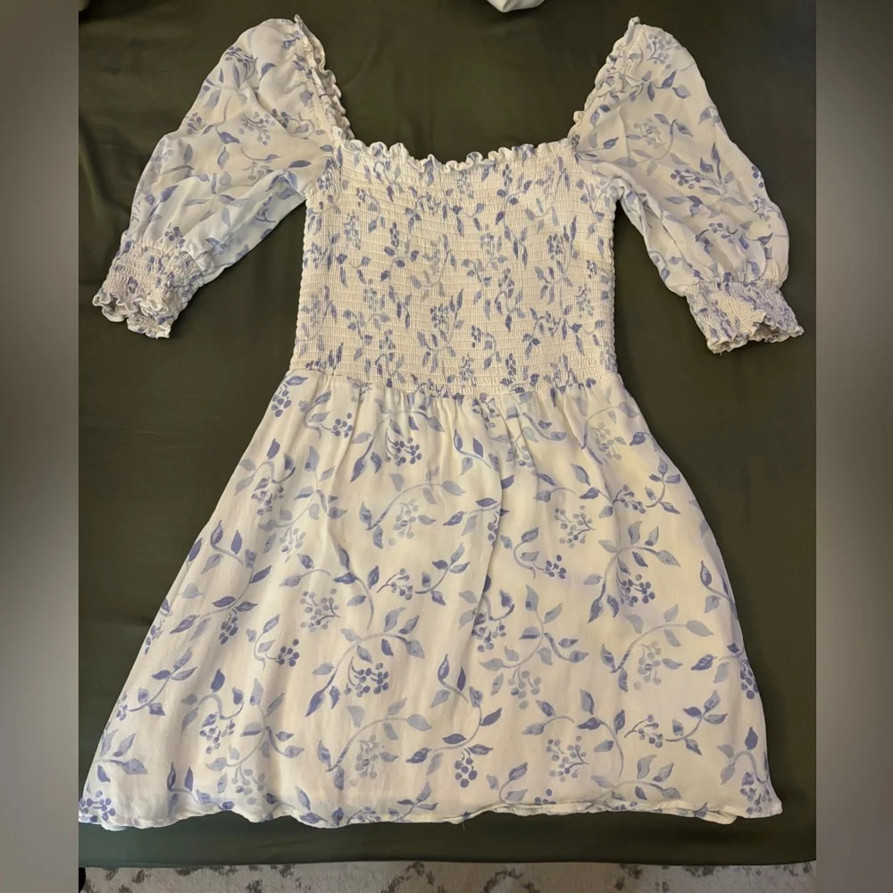 Reformation Dress in Blue Floral on White - Picture 1 of 3